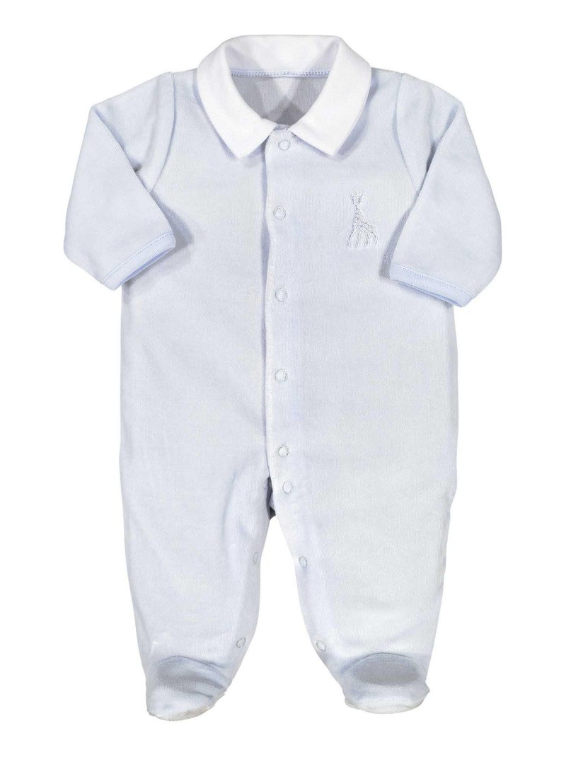 Pyjama en velours bleu Sophie la girafe (1 mois) Bleu - Kiabi
