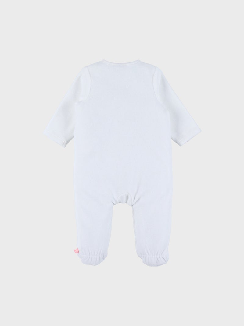 Pyjama en velours brodé – Fluffy Noukie's Blanc - Kiabi