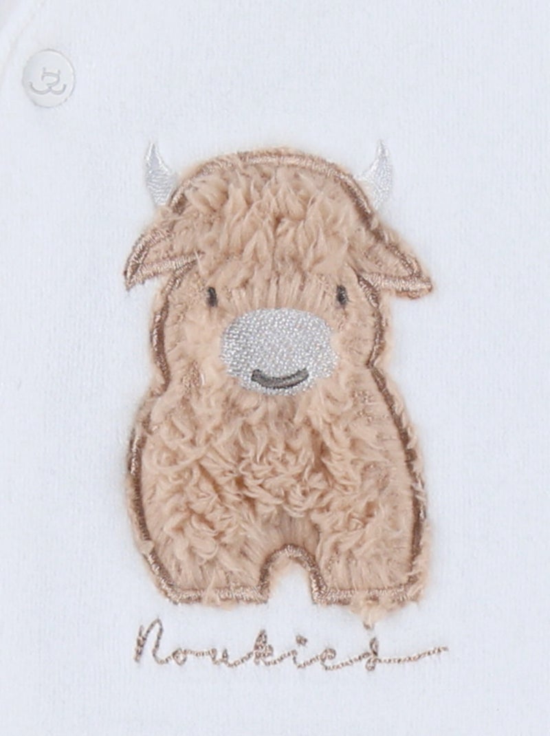 Pyjama en velours brodé – Fluffy Noukie's Blanc - Kiabi