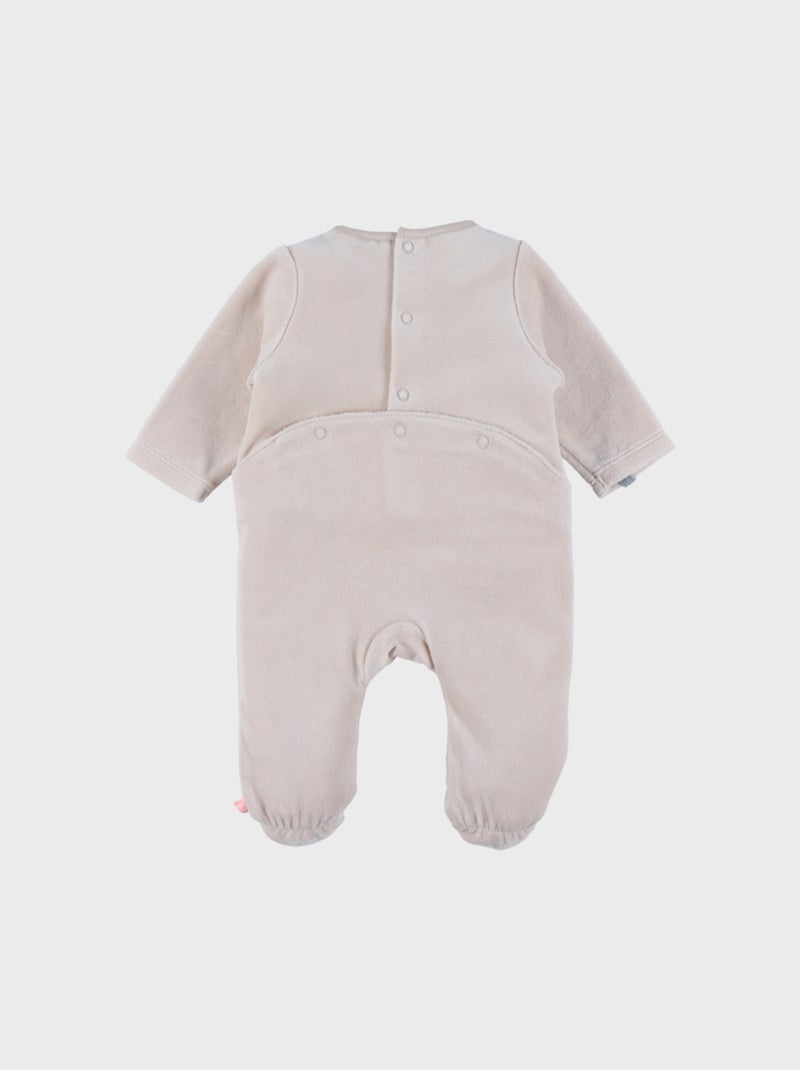 Pyjama en velours brodé lion Noukie's Beige - Kiabi