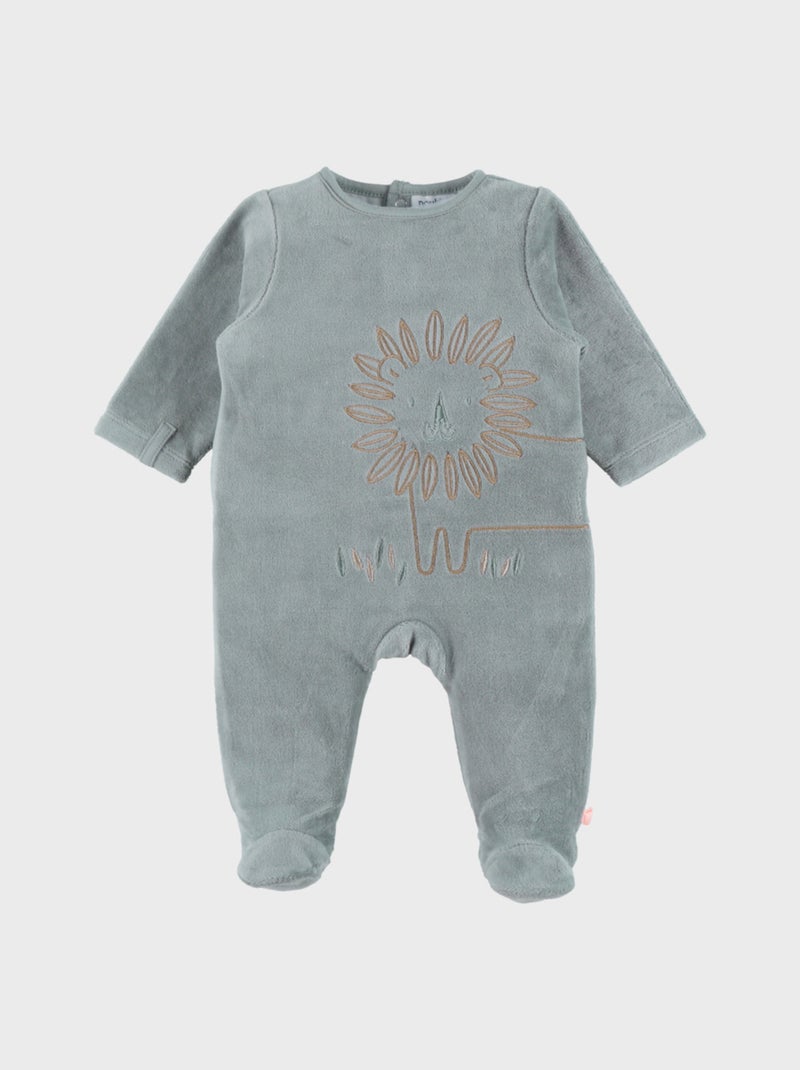 Pyjama en velours brodé lion Noukie's Vert - Kiabi