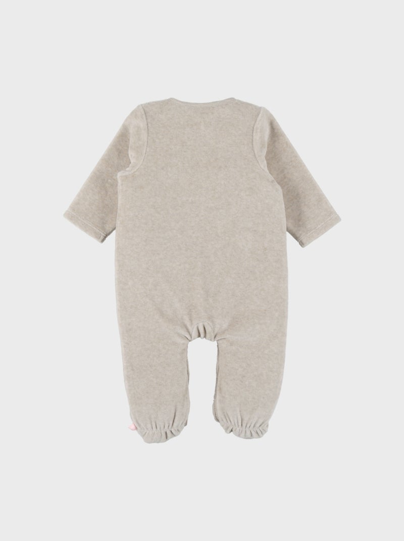Pyjama en velours brodé – Orso Noukie's Beige - Kiabi