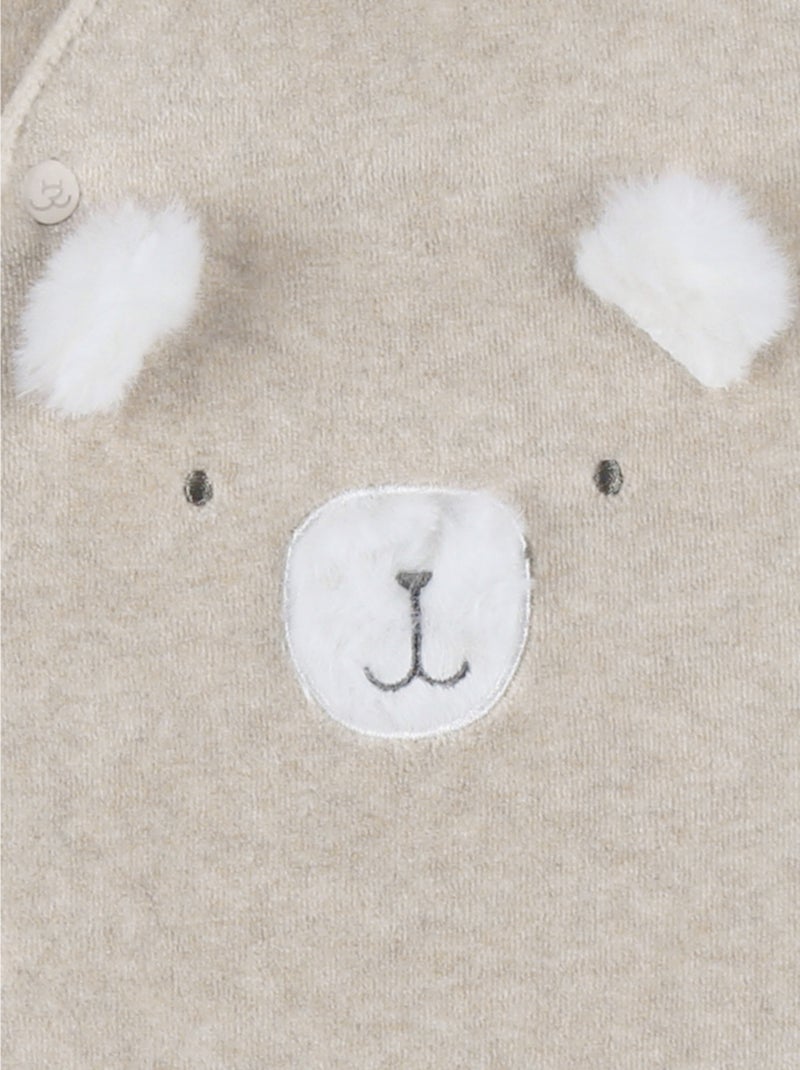 Pyjama en velours brodé – Orso Noukie's Beige - Kiabi