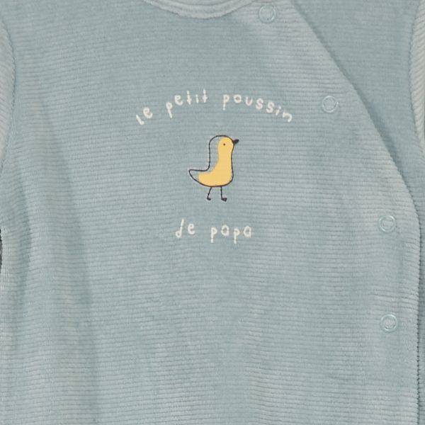 Pyjama En Velours Cotele Bebe Fille Bleu Vert Kiabi 8 00