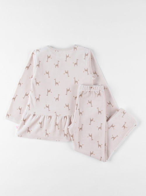 Pyjama en velours côtelé, girafe Noukie's - Kiabi