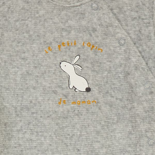 Pyjama En Velours Cotele Bebe Fille Gris Chine Kiabi 8 00