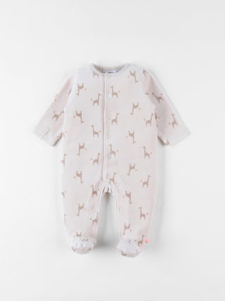 Pyjama en velours côtelé, imprimé girafes Noukie's