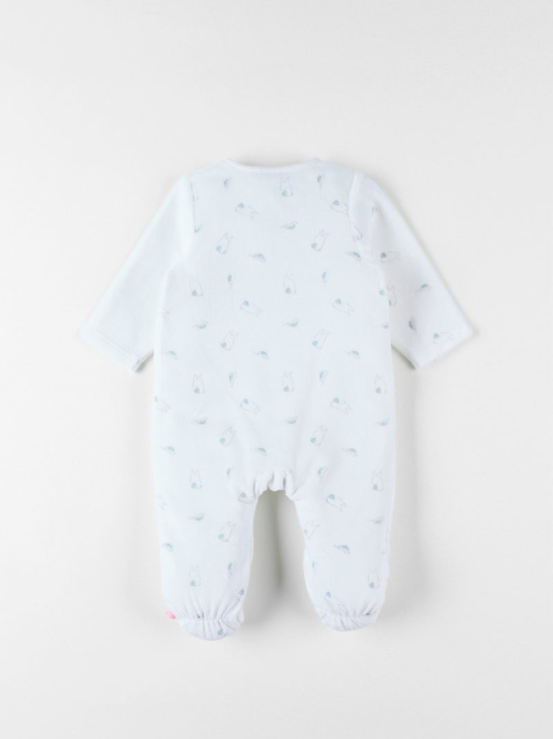 Pyjama en velours côtelé, lapin Noukie's Blanc - Kiabi