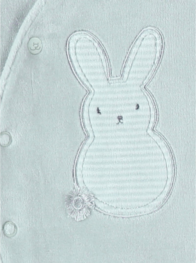 Pyjama en velours côtelé, lapin Noukie's Bleu turquoise - Kiabi
