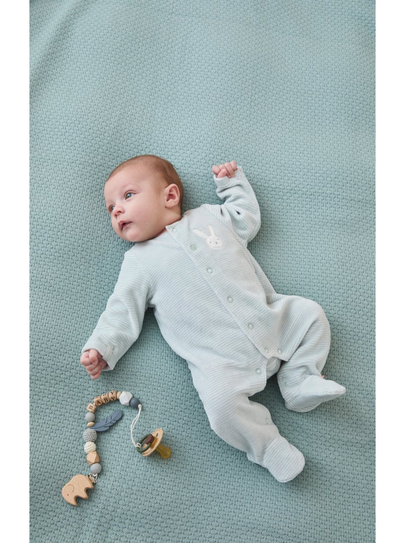 Pyjama en velours côtelé, lapin Noukie's Vert - Kiabi