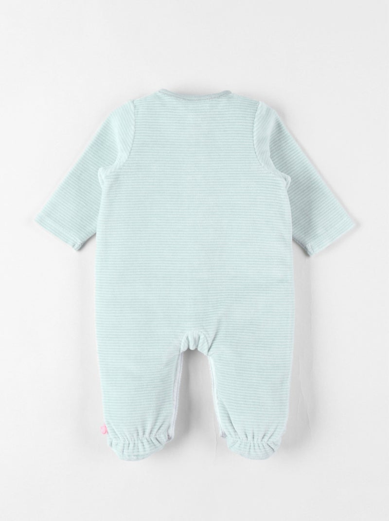 Pyjama en velours côtelé, lapin Noukie's Vert - Kiabi