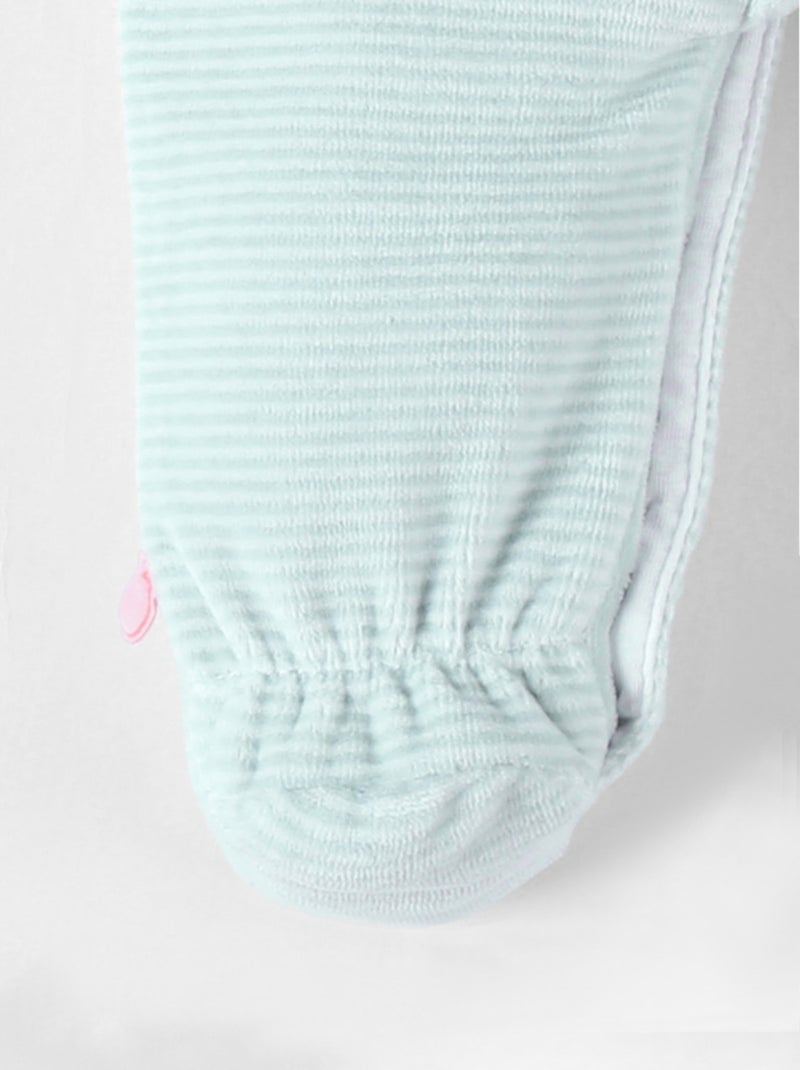 Pyjama en velours côtelé, lapin Noukie's Vert - Kiabi