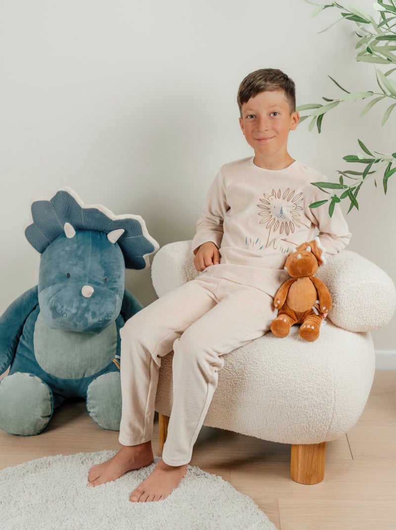 Pyjama en velours côtelé, lion Noukie's Beige - Kiabi