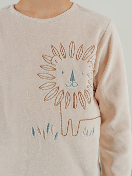 Pyjama en velours côtelé, lion Noukie's - Kiabi