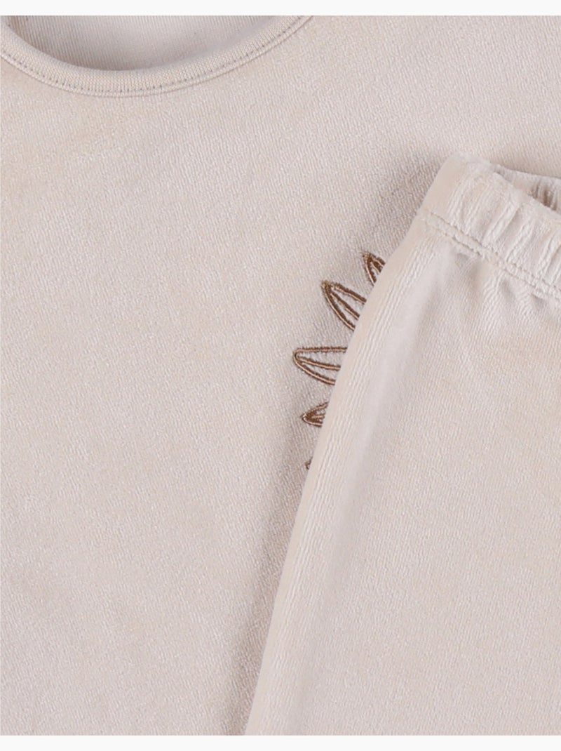 Pyjama en velours côtelé, lion Noukie's Beige - Kiabi