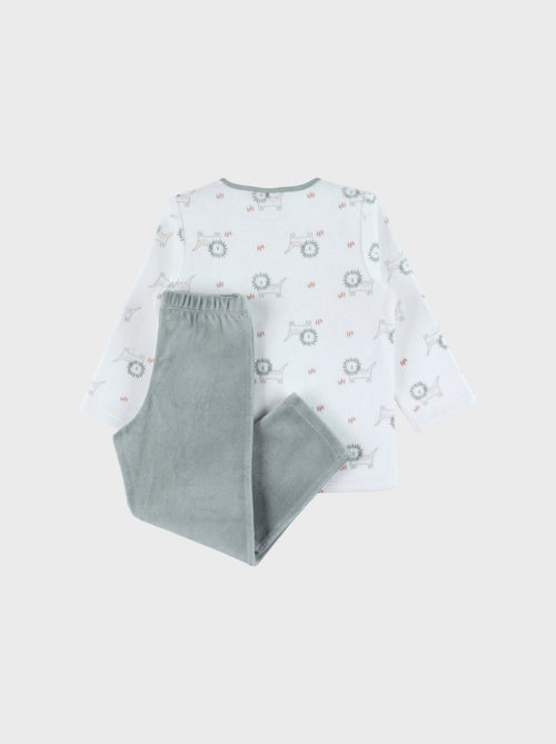 Pyjama en velours côtelé, lion Noukie's - Kiabi