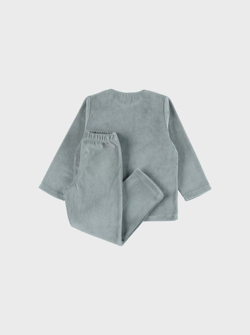 Pyjama en velours côtelé, lion Noukie's Vert - Kiabi