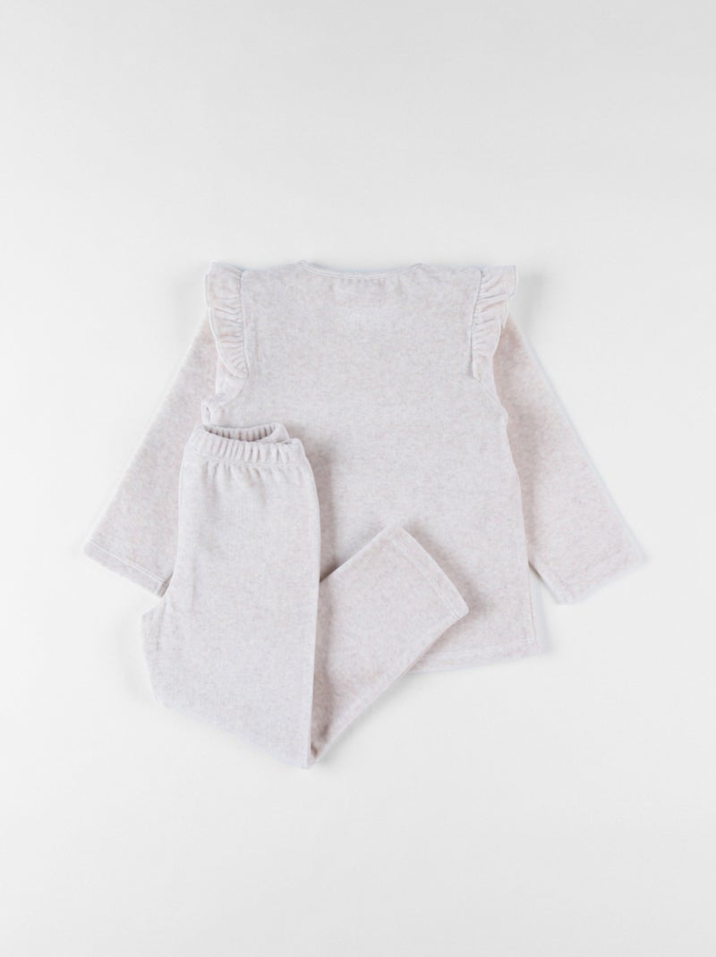 Pyjama en velours côtelé, ours Noukie's Beige - Kiabi