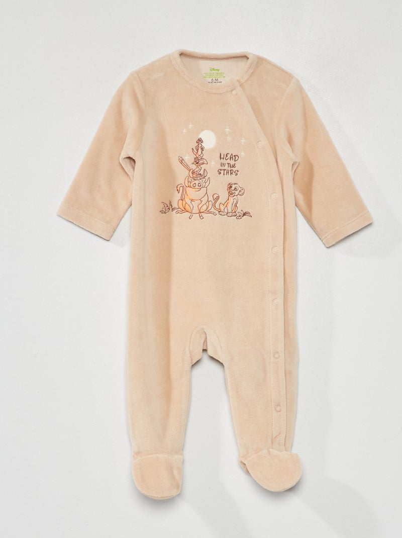 Pyjama en velours 'Disney' Beige - Kiabi