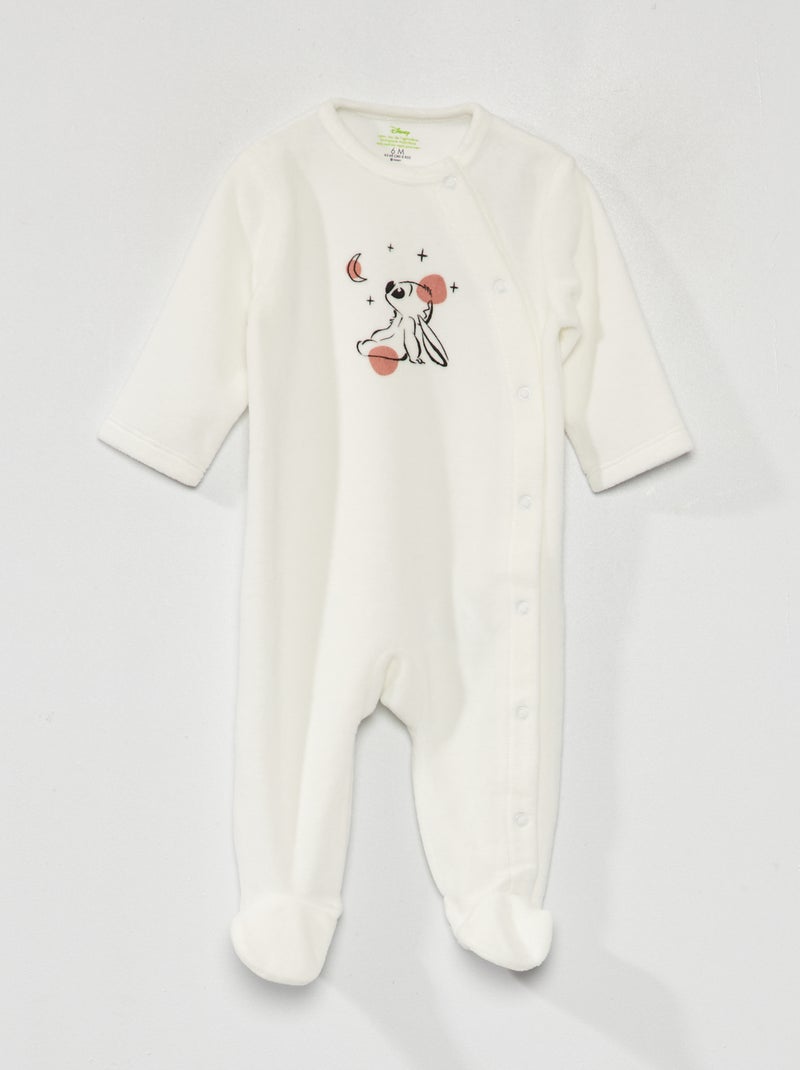 Pyjama en velours 'Disney' Blanc - Kiabi