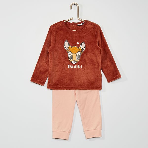 Pyjama En Velours Disney Bebe Fille Rose Kiabi 12 00