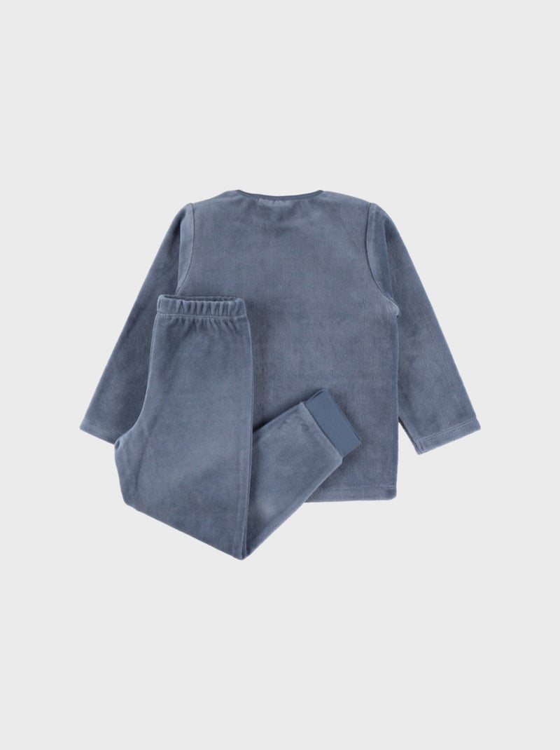 Pyjama en velours, éléphant Noukie's Bleu - Kiabi