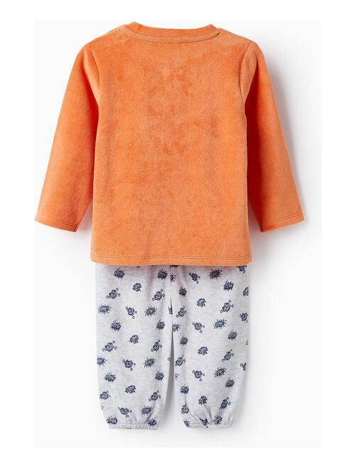 Pyjama velours + bavoir - terracotta - Kiabi - 4.00€