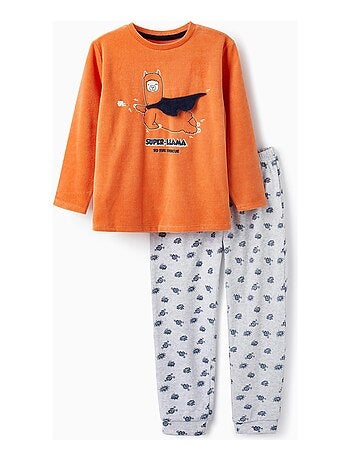 Pyjama en velours ludique pour enfant garçon