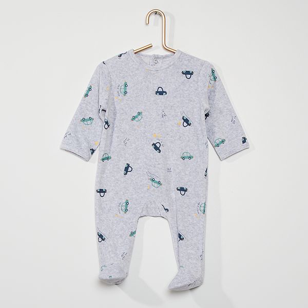 Pyjama En Velours Bebe Fille Gris Kiabi 10 00