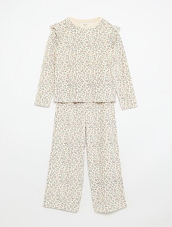 Pyjama en velours imprimé 2 pièces - Sweat + pantalon