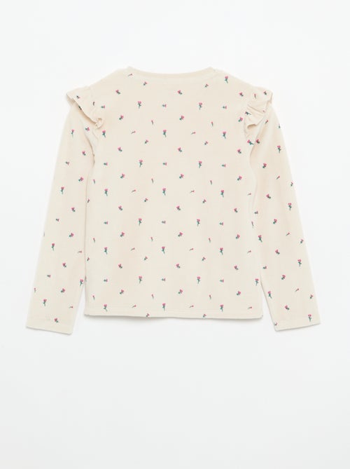 Pyjama en velours imprimé 2 pièces - Sweat + pantalon - Kiabi