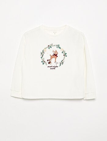 Pyjama en velours imprimé