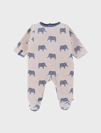 Pyjama en velours imprimé éléphant Bali Noukie's