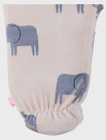 Pyjama en velours imprimé éléphant Bali Noukie's