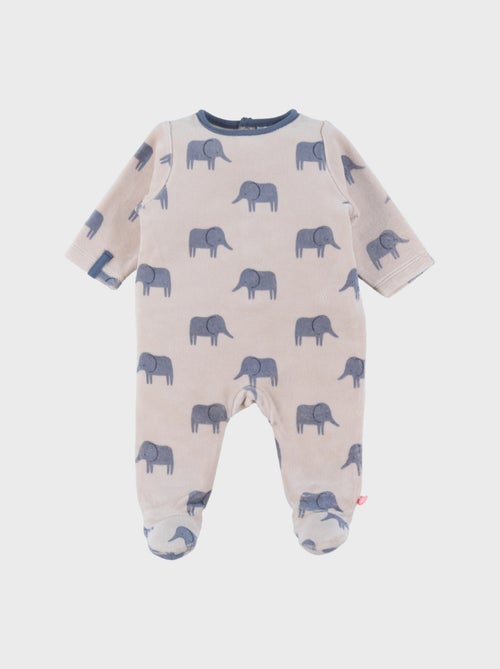 Pyjama en velours imprimé éléphant Bali Noukie's - Kiabi