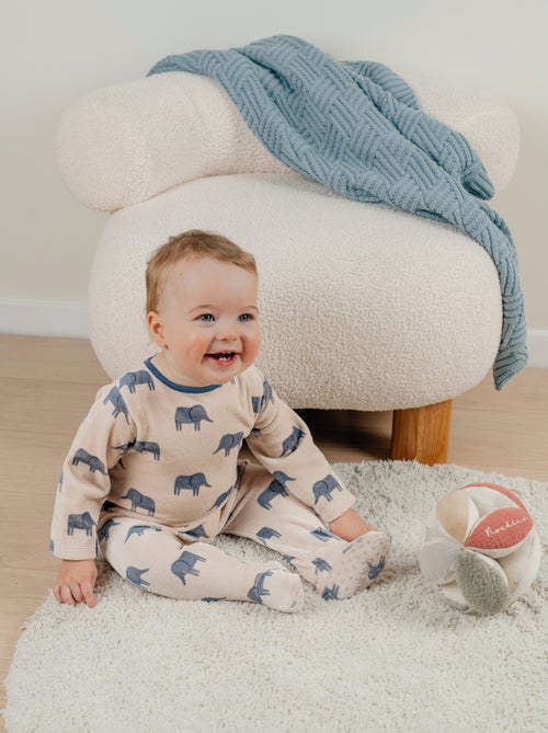 Pyjama en velours imprimé éléphant Bali Noukie's - Kiabi