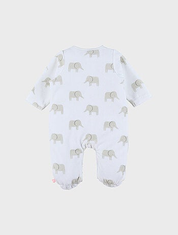 Pyjama en velours imprimé éléphant Bali Noukie's
