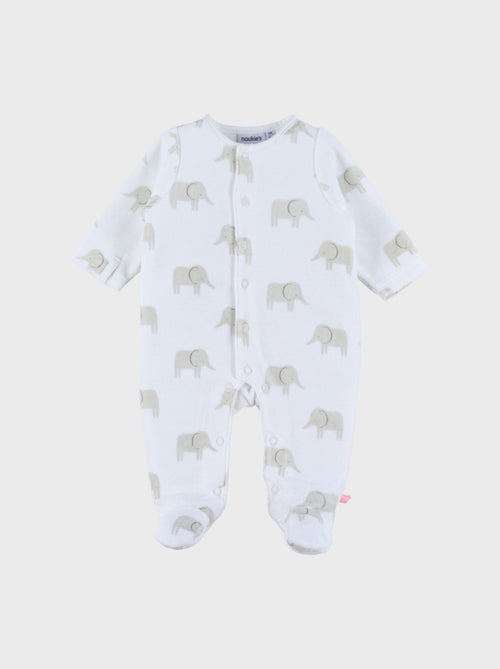 Pyjama en velours imprimé éléphant Bali Noukie's - Kiabi