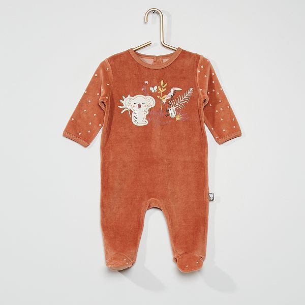 Pyjama En Velours Koala Bebe Fille Marron Kiabi 15 00