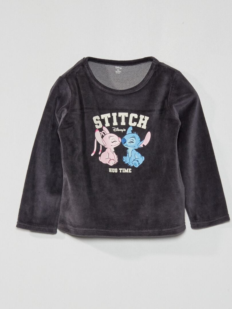 Pyjama 'Stitch' - 2 pièces - gris/rose - Kiabi - 19.00€