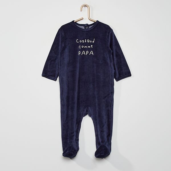 Pyjama En Velours Bebe Garcon Marine Kiabi 4 00