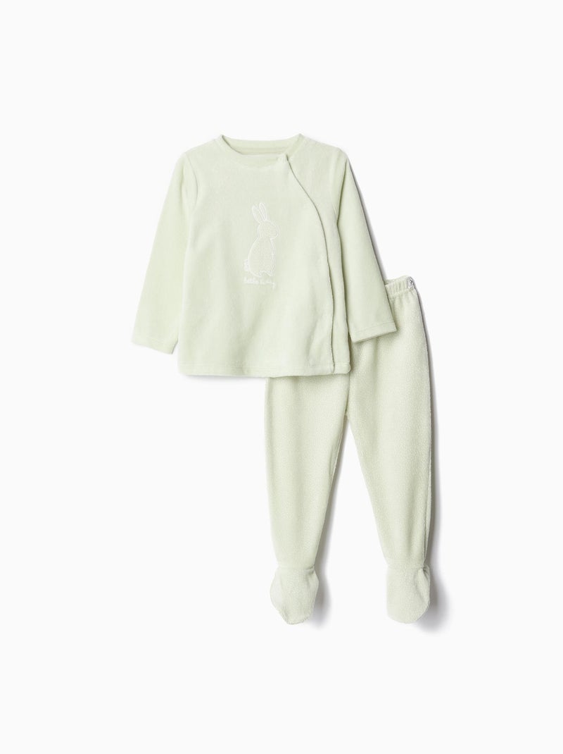 Pyjama en velours MO Fashion Vert - Kiabi