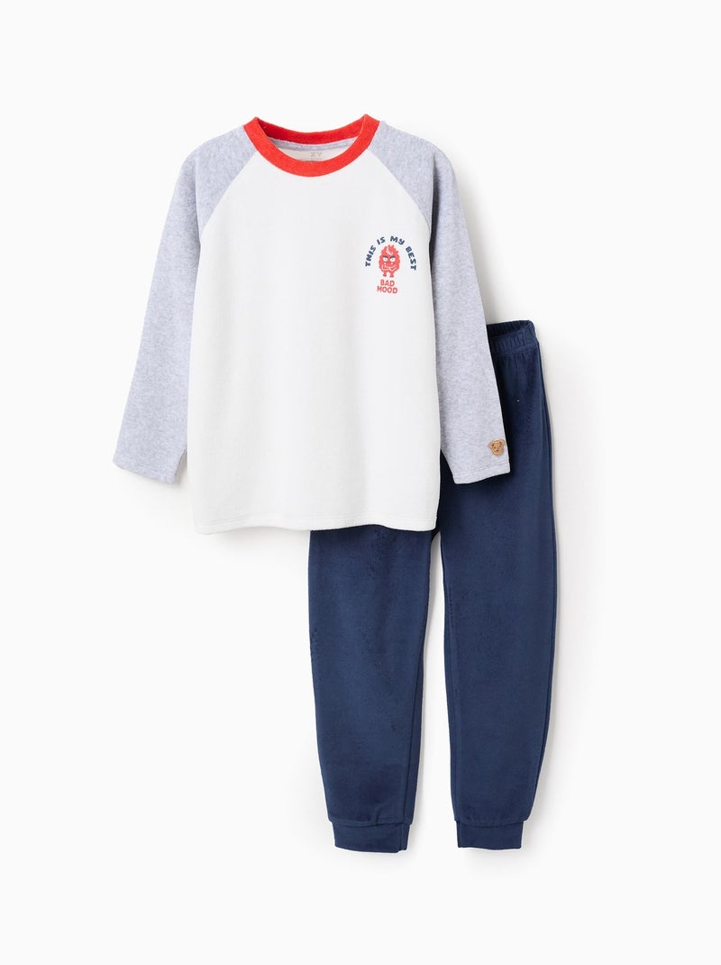 Pyjama en Velours Monstres des Émotions Blanc - Kiabi
