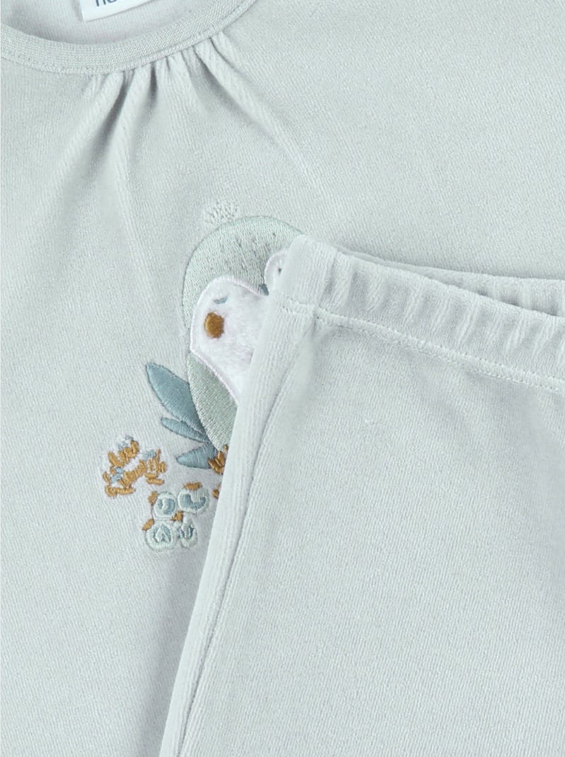 Pyjama en velours Noukie's Bleu - Kiabi