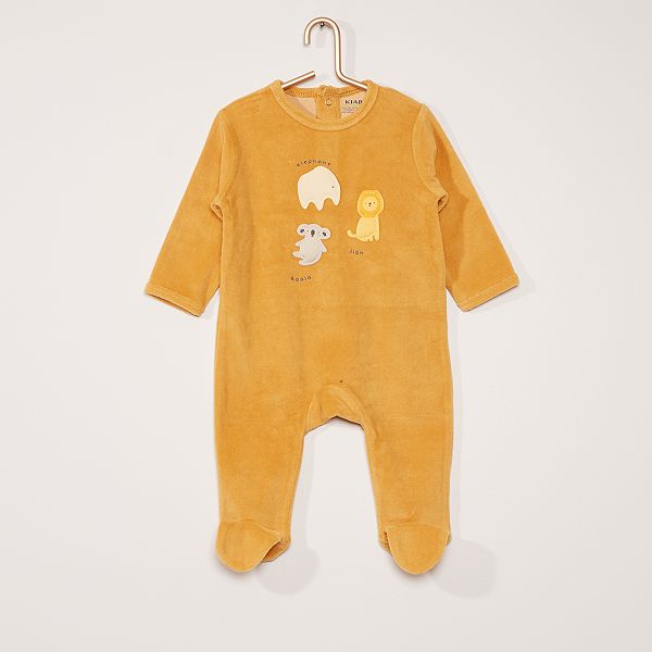 Pyjama En Velours Bebe Fille Orange Kiabi 10 00