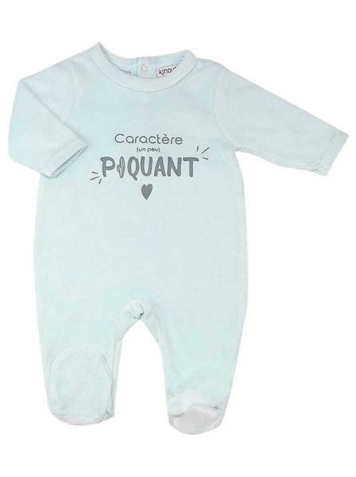 Pyjama en velours pour bébé - Kiabi