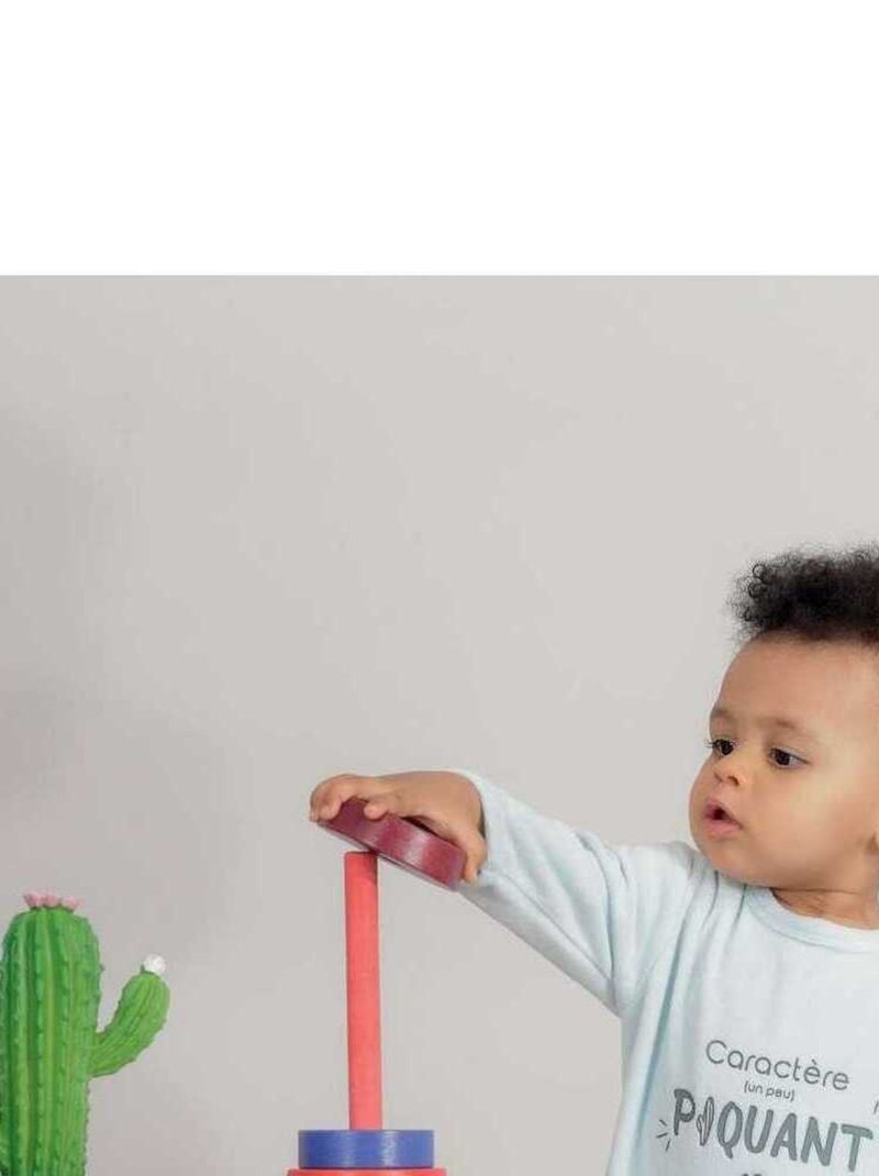 Pyjama en velours pour bébé Vert - Kiabi