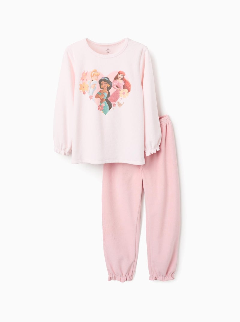 Pyjama en Velours Princesses Rose foncé - Kiabi