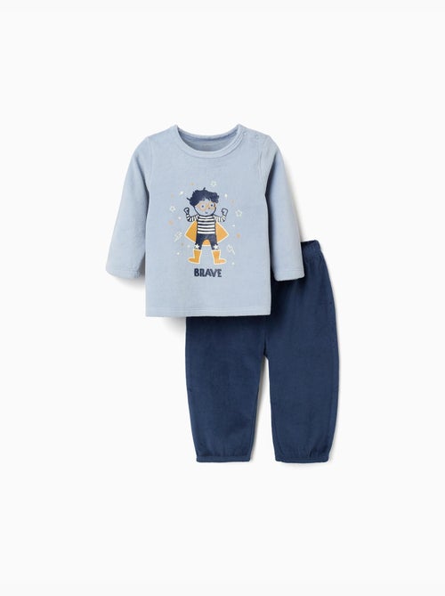 Pyjama en velours qui brille dans le noir - Kiabi Pyjama en velours qui brille dans le noir - Kiabi