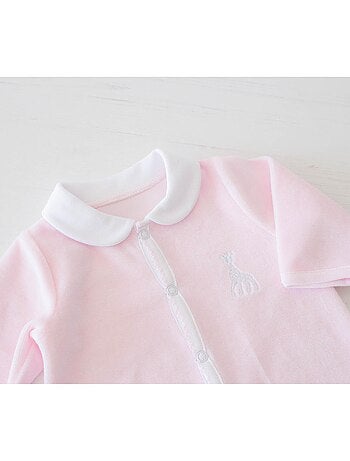 Pyjama en velours rose Sophie la girafe (3 mois)